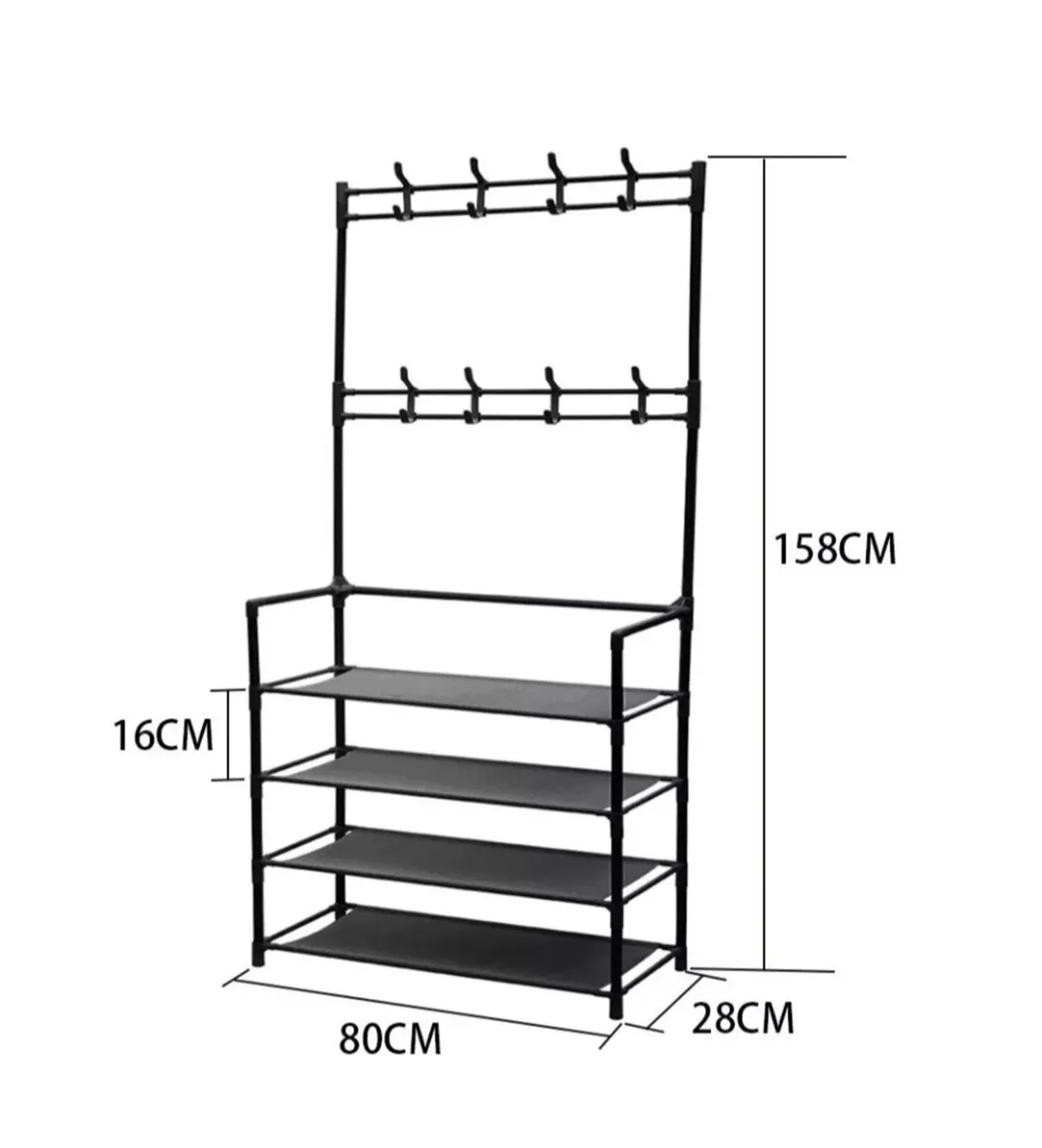 Coat Stand with 4 Tier Shoe Rack NEW - Image 2