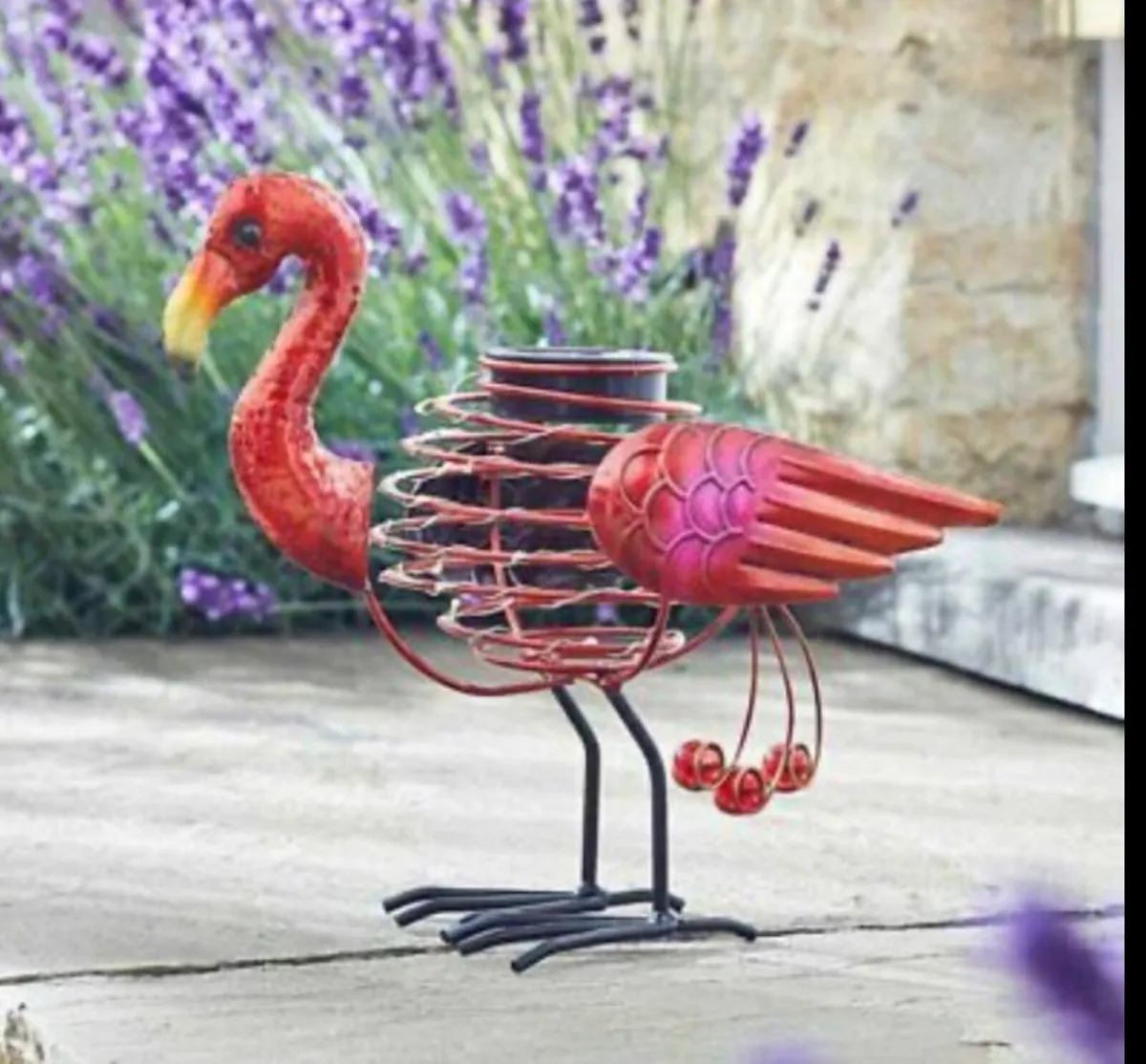 Solar Powered Flamingo Spiral Light - Image 2