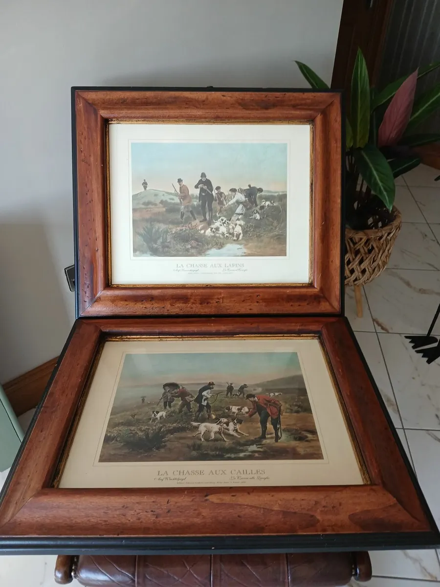 Pictures hunting scene 26x22 - Image 1