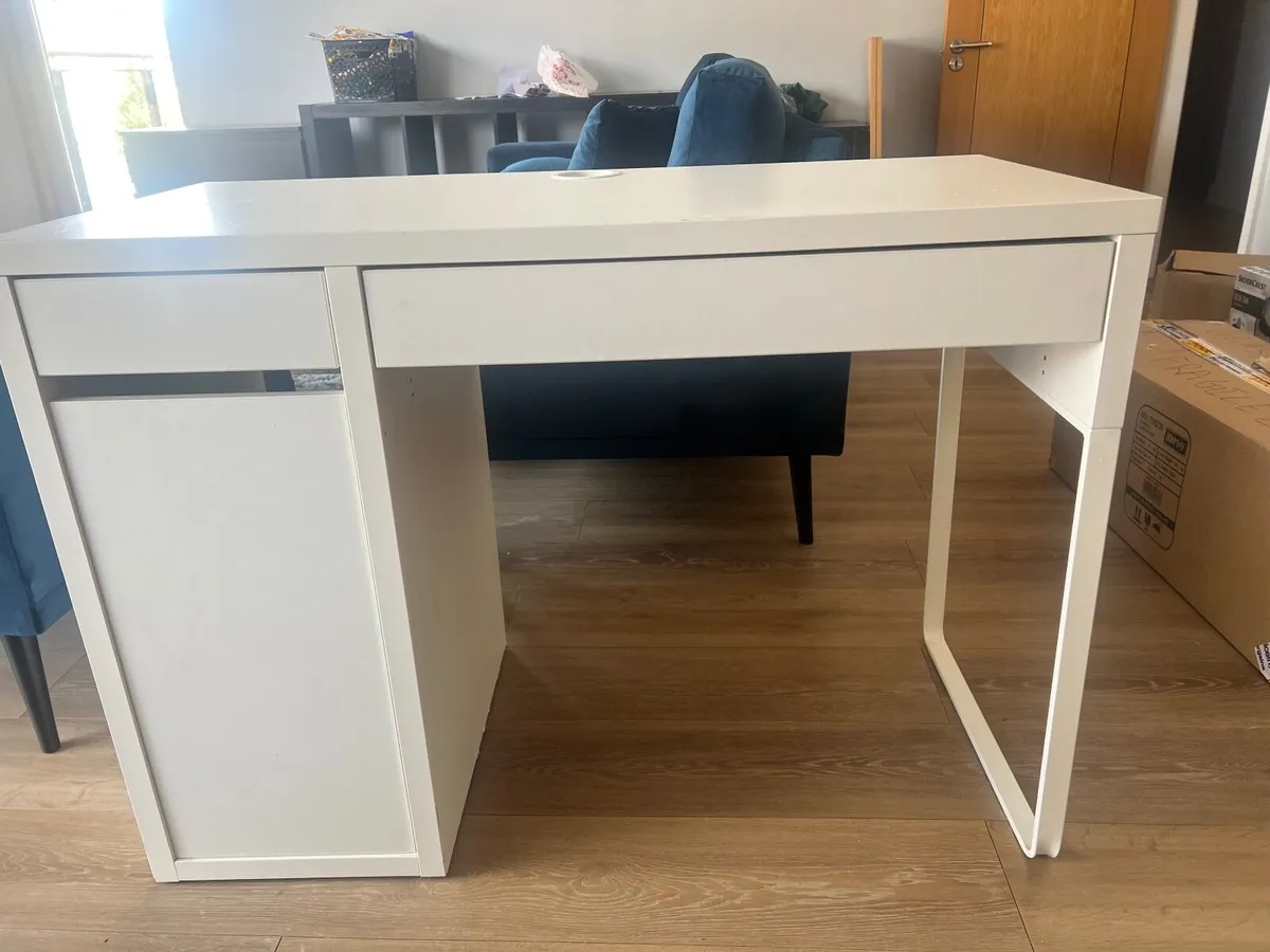 Ikea White Micke Desk - Image 1