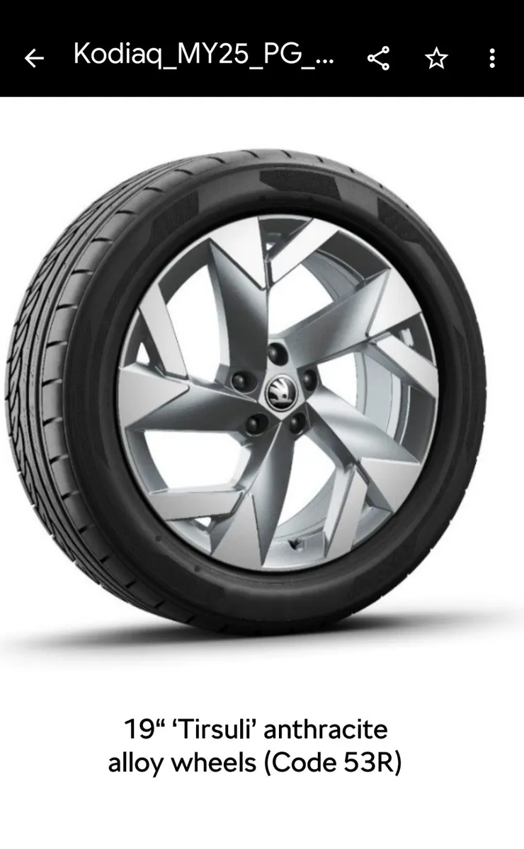 Skoda Kodiaq mk 2 sportline alloys 2025 OEM - Image 1