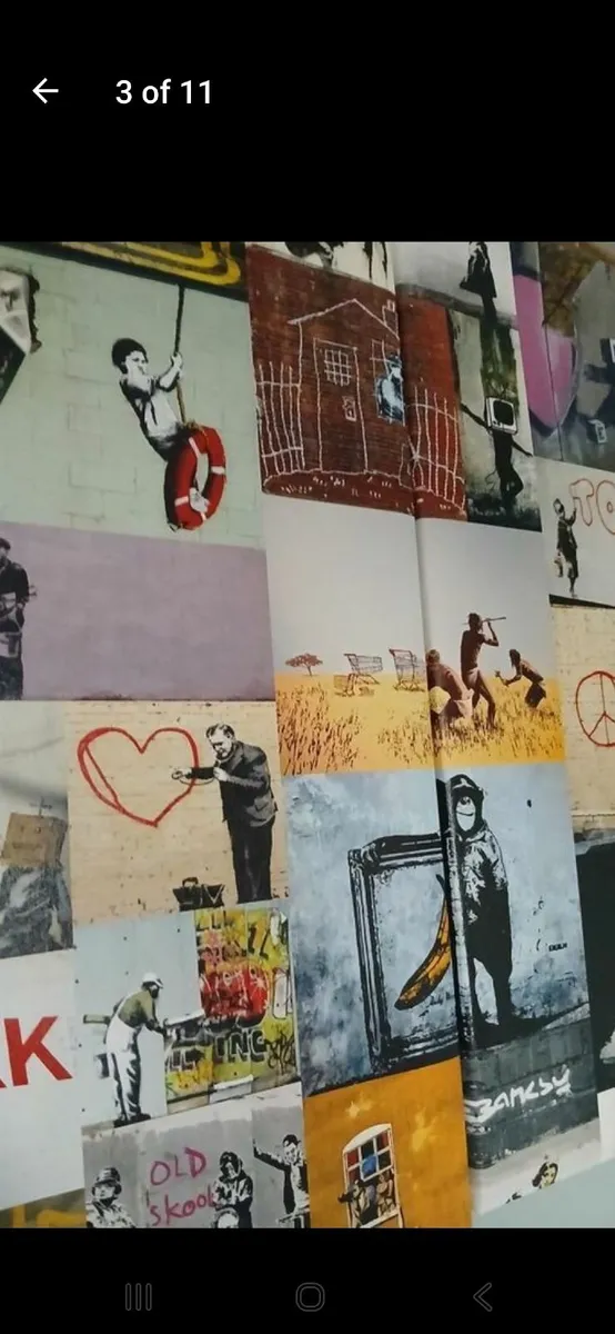 Banksy collage canvas - Image 3