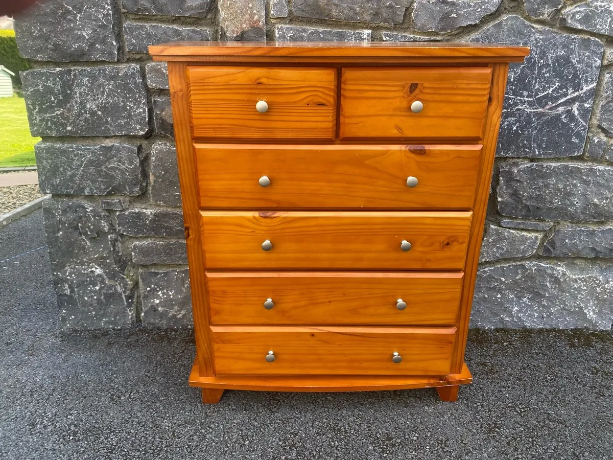 Pine Drawer Unit and Rocking Chair - Image 1