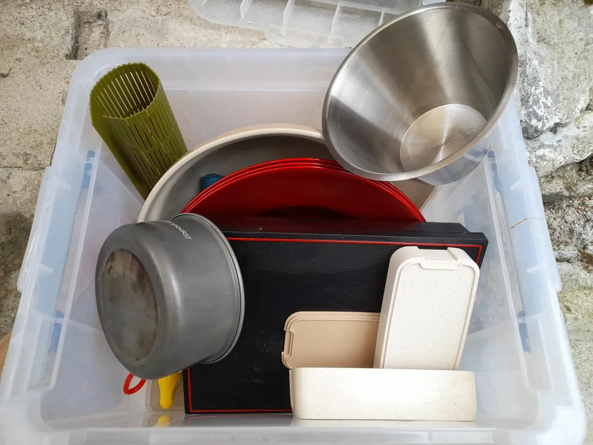Plates, pots, bowls  and various kitchen items - Image 1
