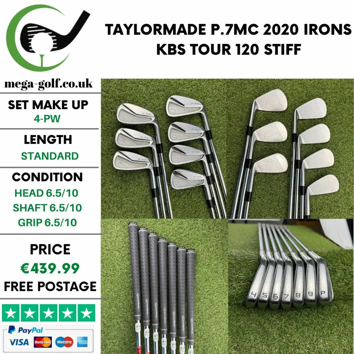 TAYLORMADE P.7MC 2020 IRONS / 4-PW / STIFF - Image 1