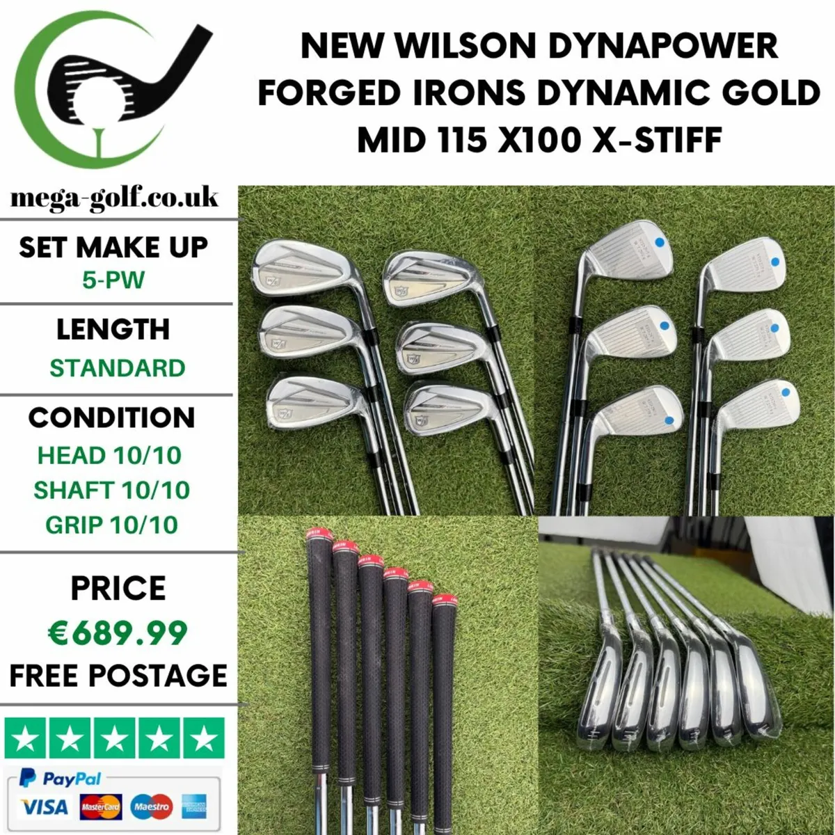 NEW WILSON DYNAPOWER FORGED IRONS / 5-PW / X-STIFF - Image 1