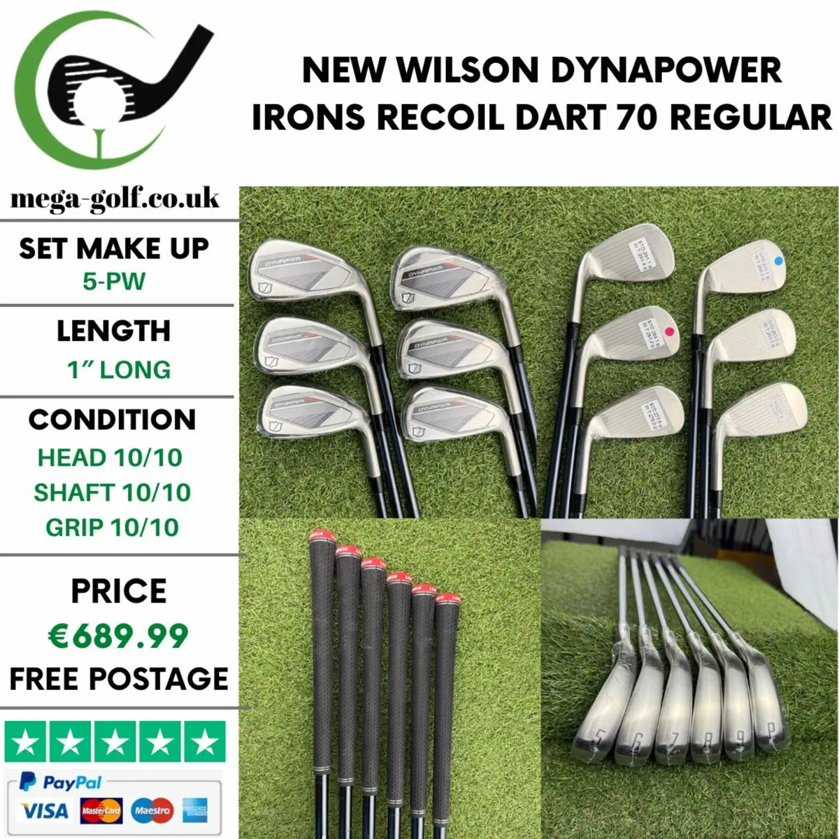 NEW WILSON DYNAPOWER IRONS / 5-PW / REGULAR - Image 1