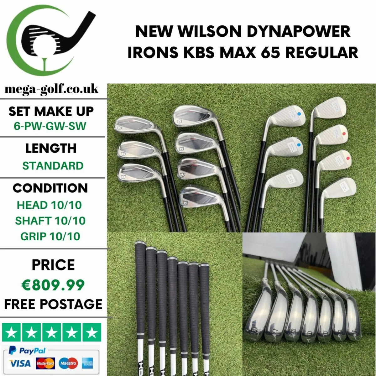 NEW WILSON DYNAPOWER IRONS / 6-PW-GW-SW / REGULAR - Image 1