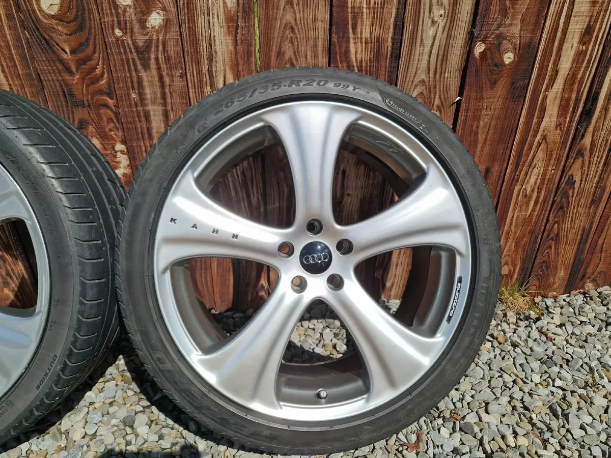 20" Kahn alloys with tyres, 5x112 - Image 1