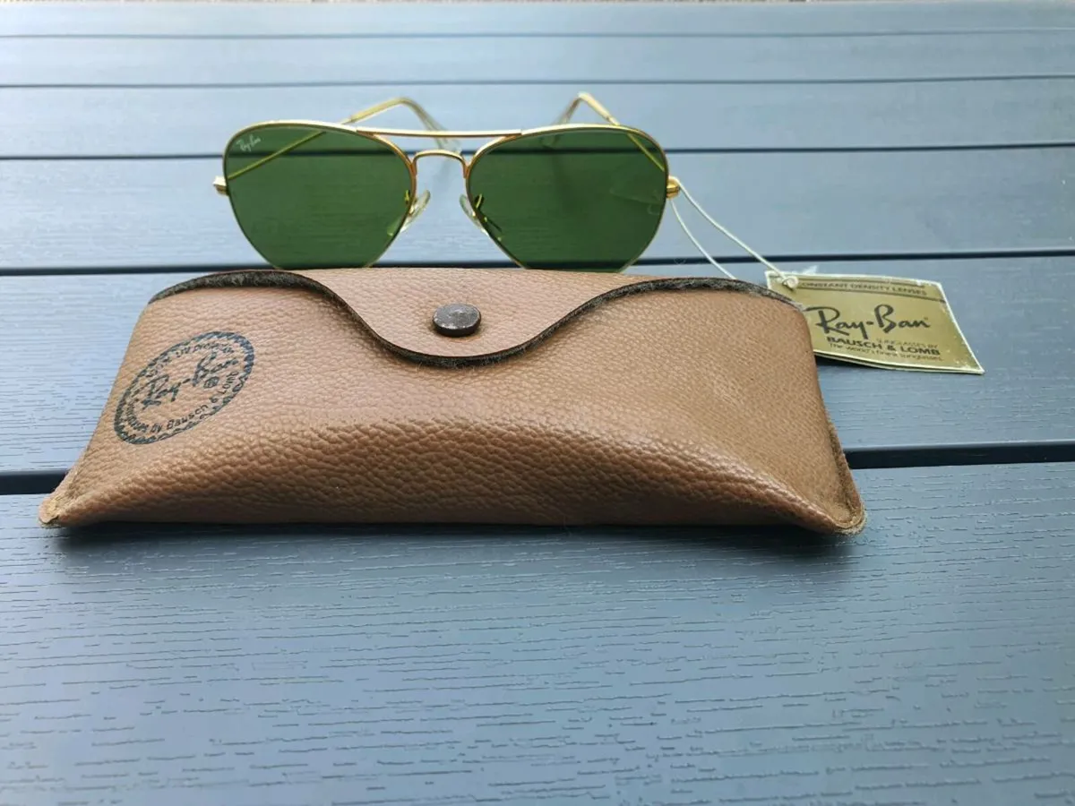 Vintage Ray-Ban B&L Aviator Sunglasses Early 1980s - Image 1