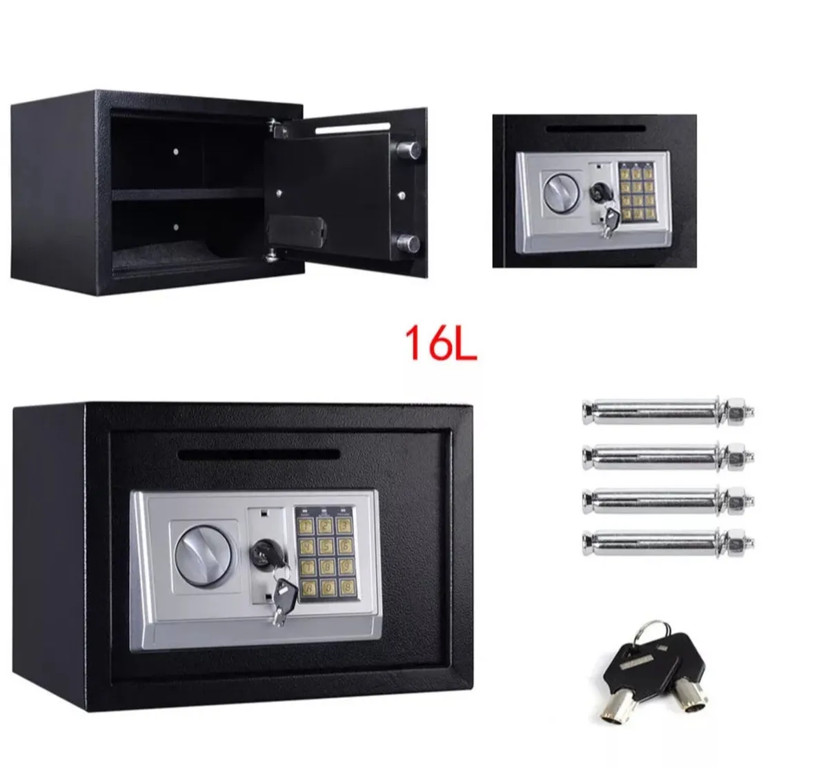 16L Heavy Duty Steel Electronic Safe NEW - Image 2