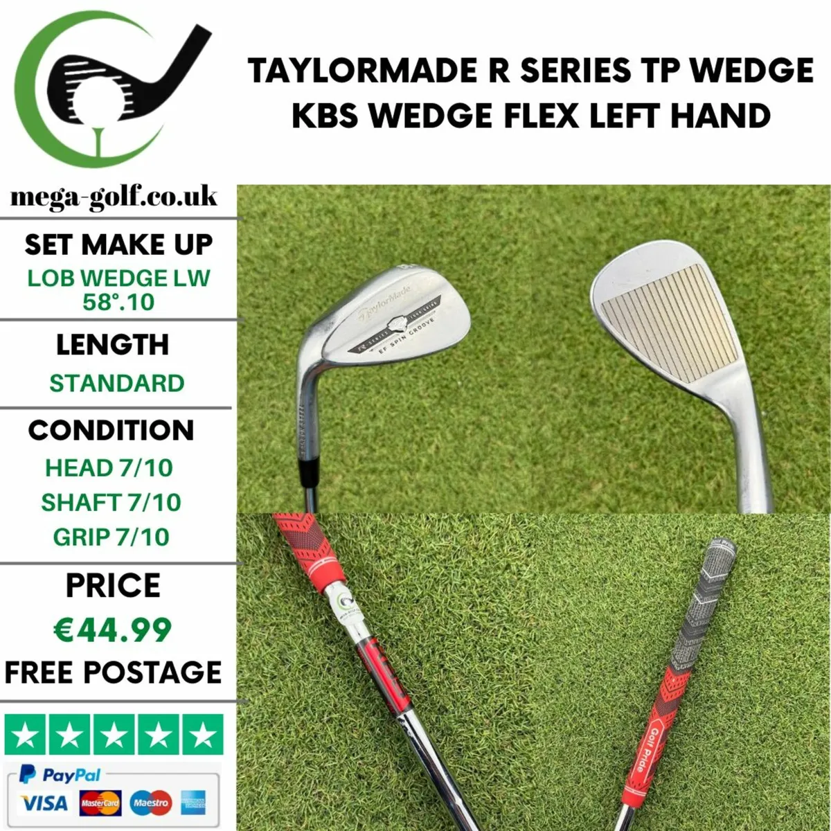 TAYLORMADE R SERIES TP WEDGE LW 58°.10 / KBS WEDGE - Image 1
