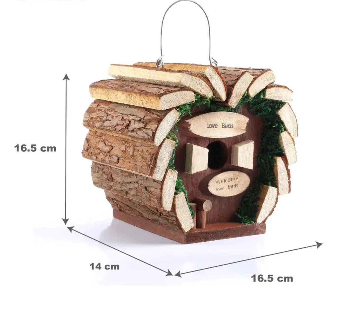 Hanging Wooden Garden Bird Hotel House NEW - Image 3