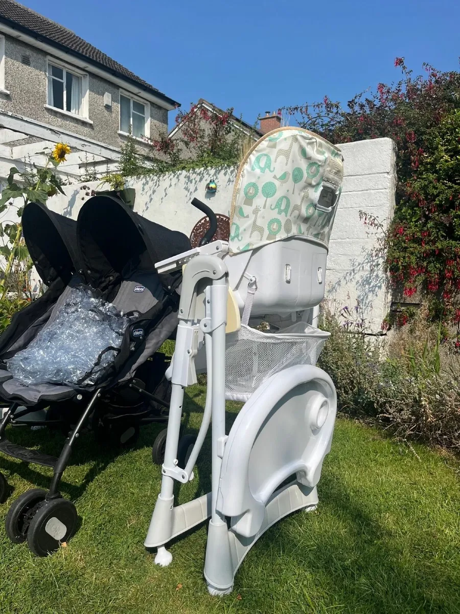 Two High Chairs & Double Stroller Bundle - Image 3
