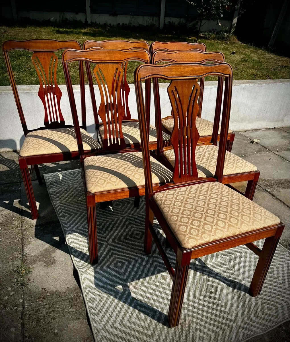 Dining Chairs - set of 6 Teak Vintage - Image 3
