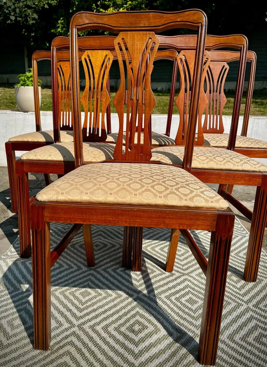 Dining Chairs - set of 6 Teak Vintage - Image 1