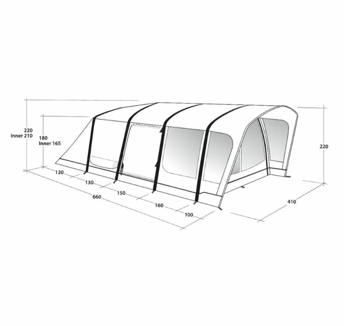 Outwell springville 6sa airtent - Image 2