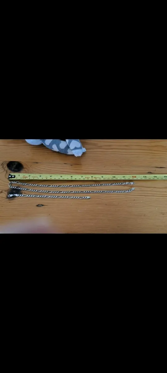 Silver necklace and bracelet set hallmarked - Image 2