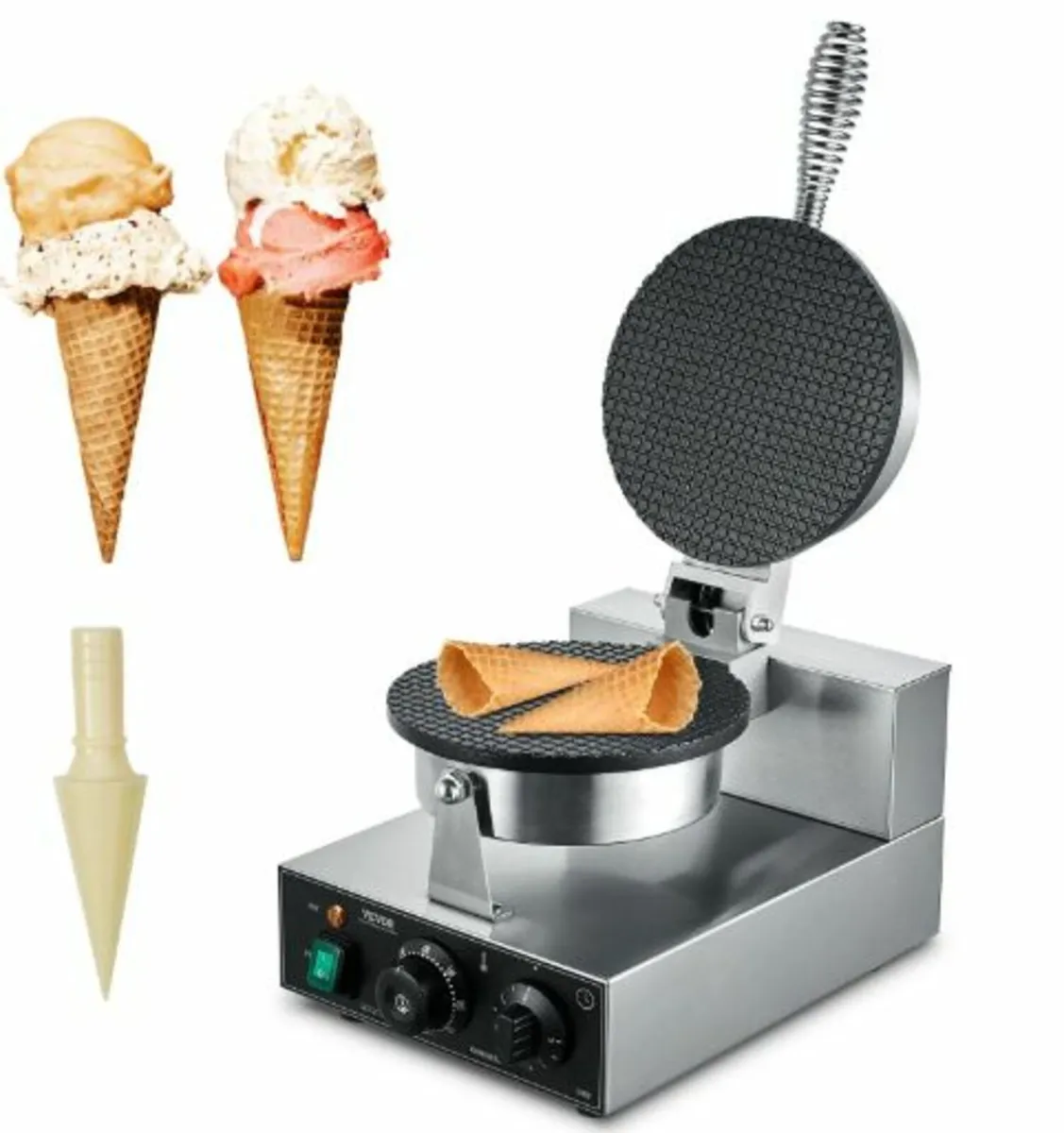 Electric Ice Cream Cone Maker Commercial Waffle - Image 1