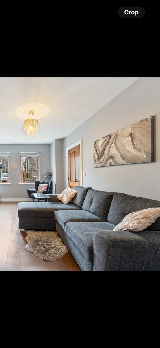 Grey Corner Sofa with Ottoman Storage