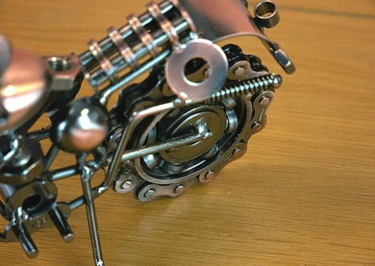 Hand Made Motorbike Motocross Model Nuts Bolts - Image 3
