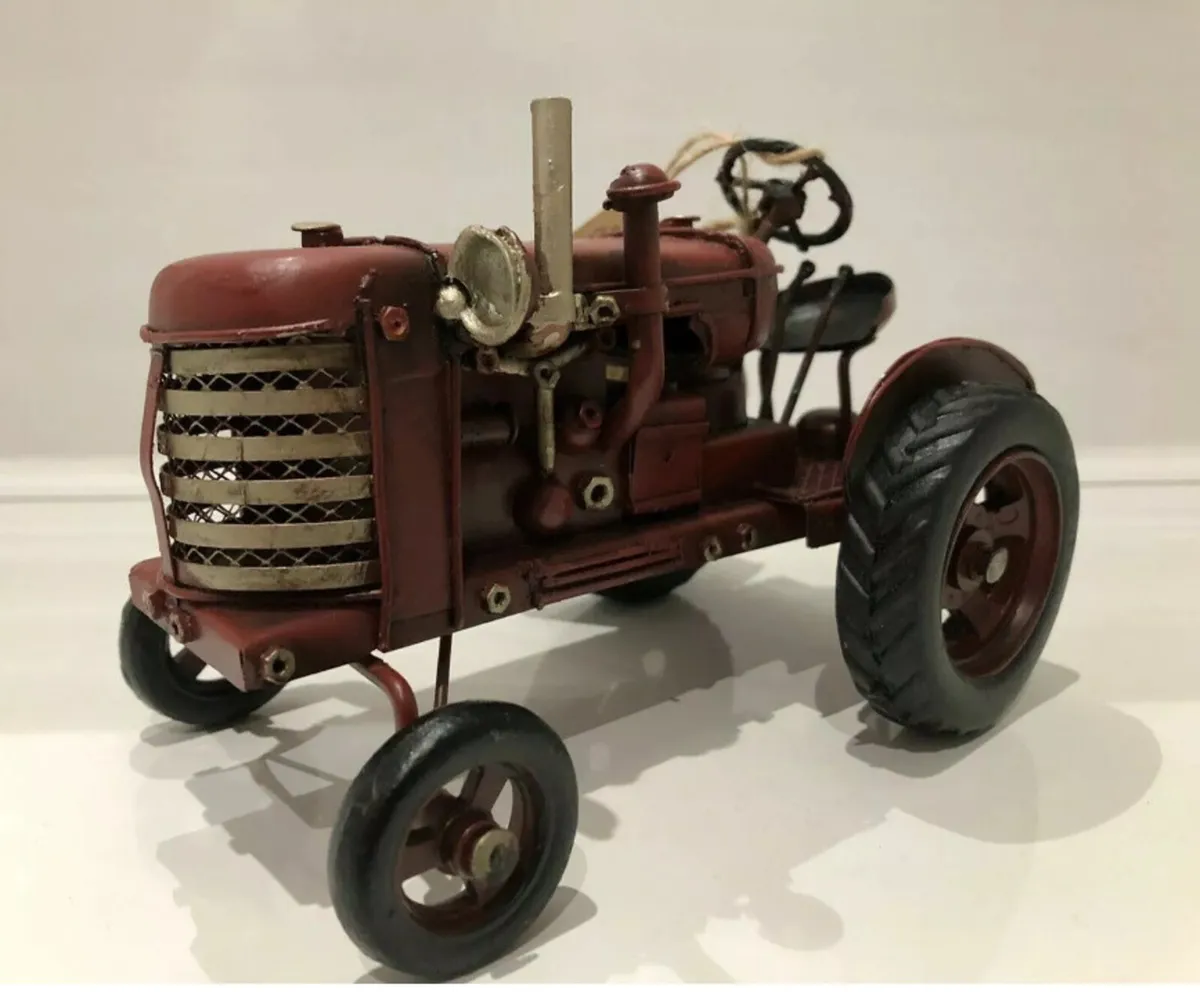Tin Model Vintage Massey Ferguson Style Tractor - Image 1