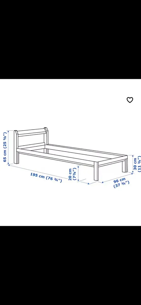 Bed with mattress - Image 1