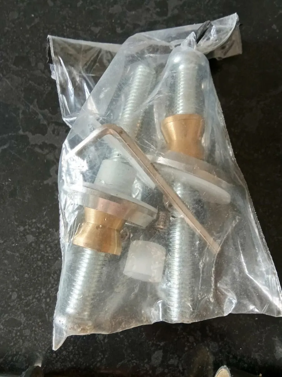 Two stainless steel door handles - Image 2