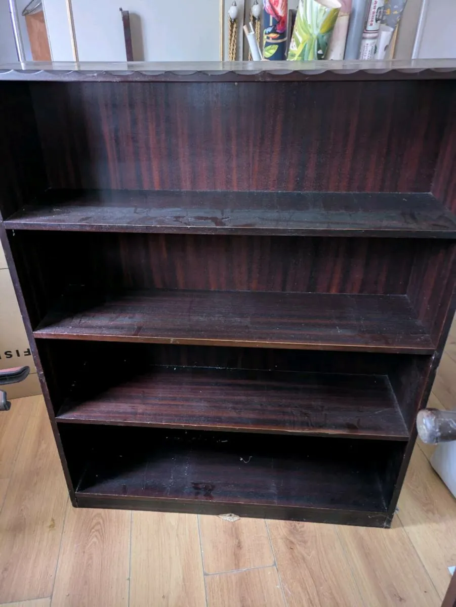 What not corner shelves, mahogany side table,mirro - Image 1