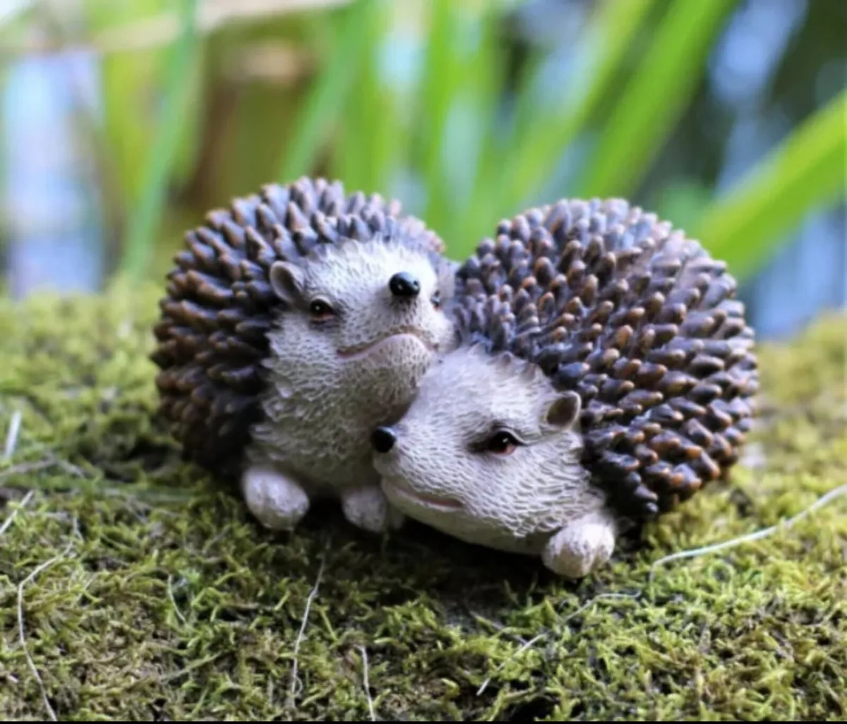 Baby Hedgehogs Garden Ornament NEW - Image 1