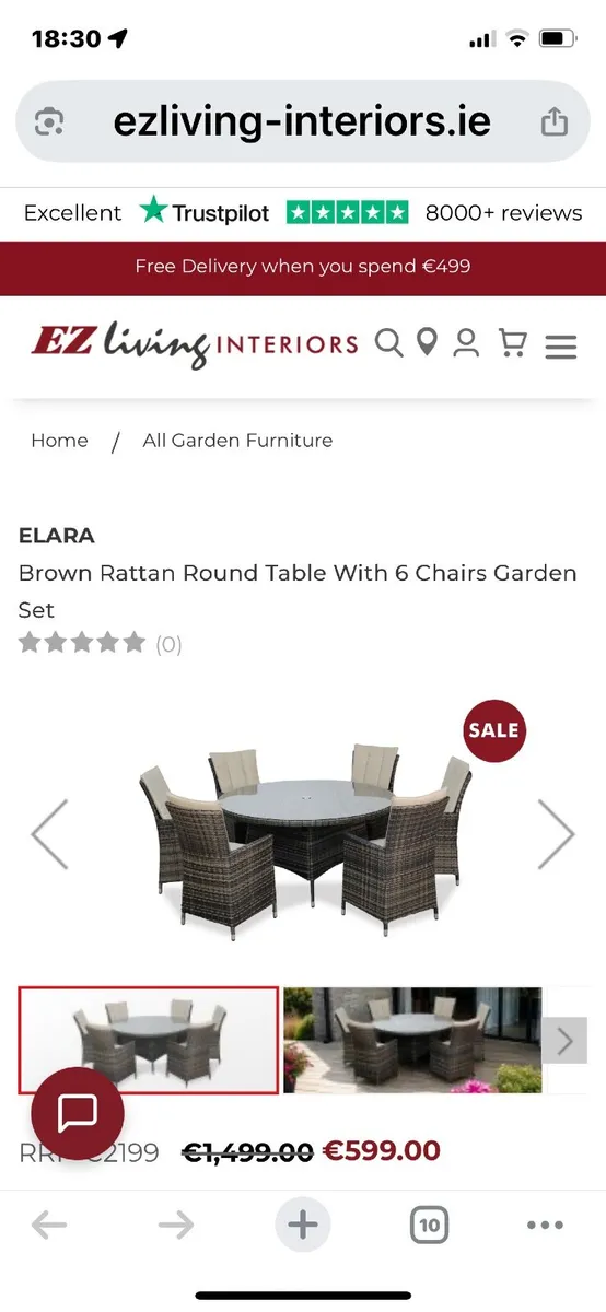 Garden table and six. chairs  brand new - Image 1