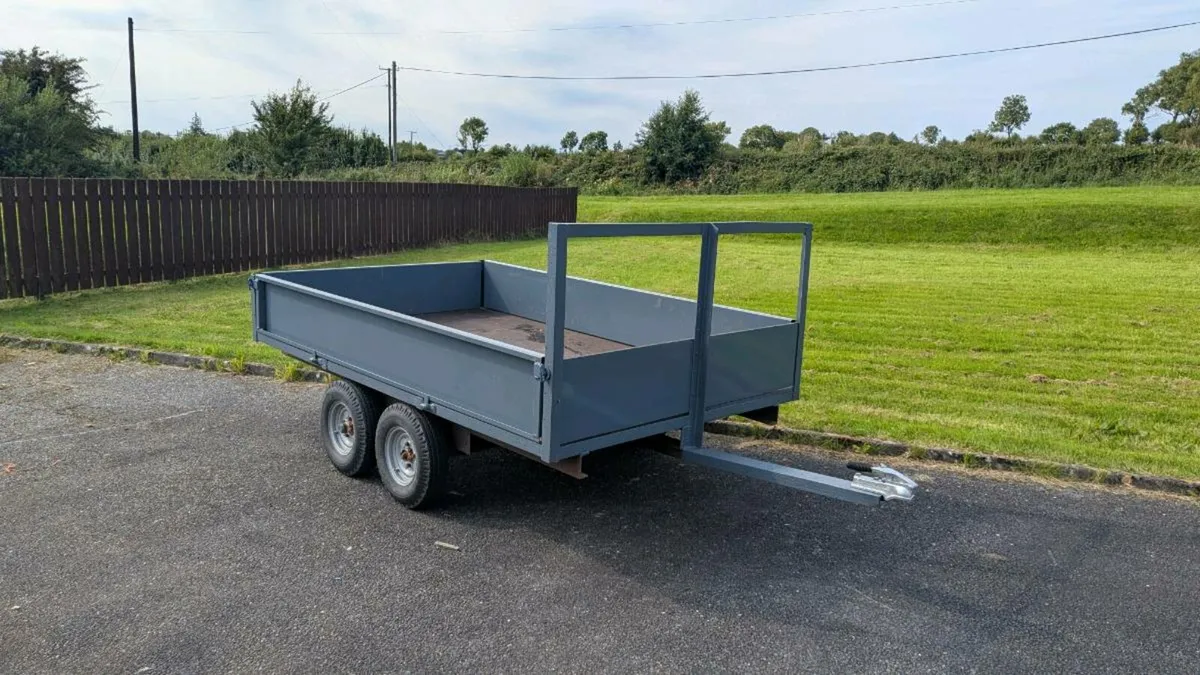 9x5.6 flatbed trailer with dropsides - Image 1