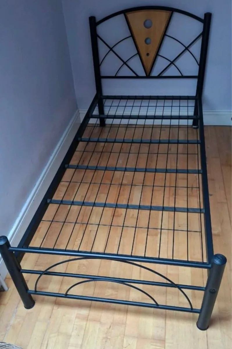 Beautiful Black Single Metal Bed Frame - Deliver