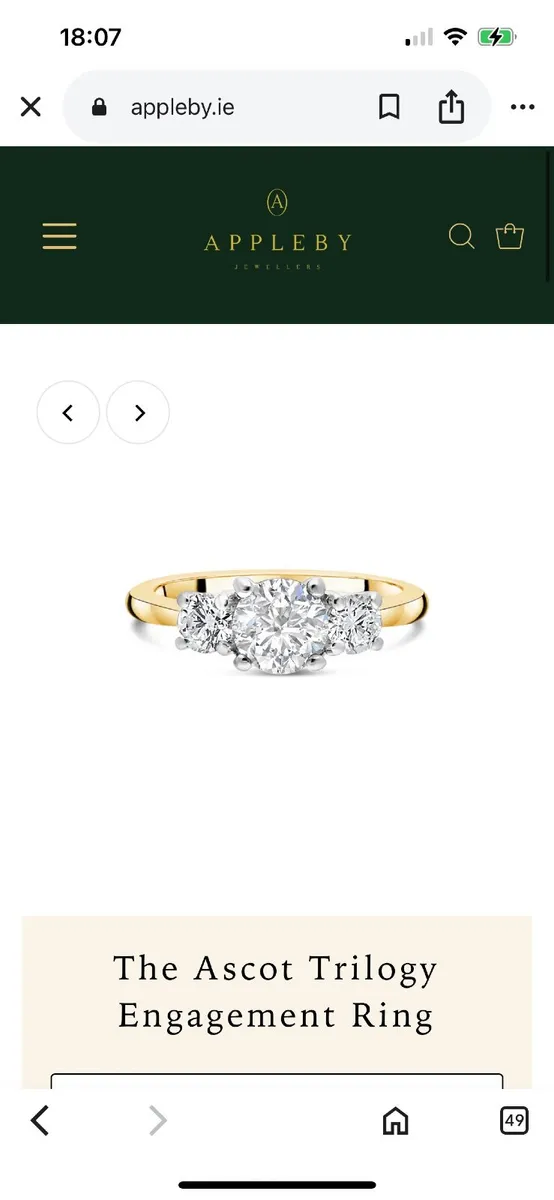 Ascot triology engagement ring - Image 2