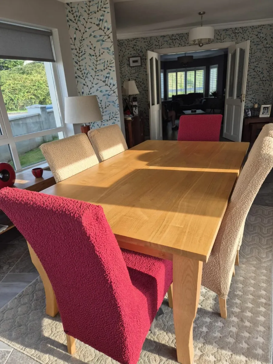Solid Oak Dining Table & Matching Sideboard - Image 4