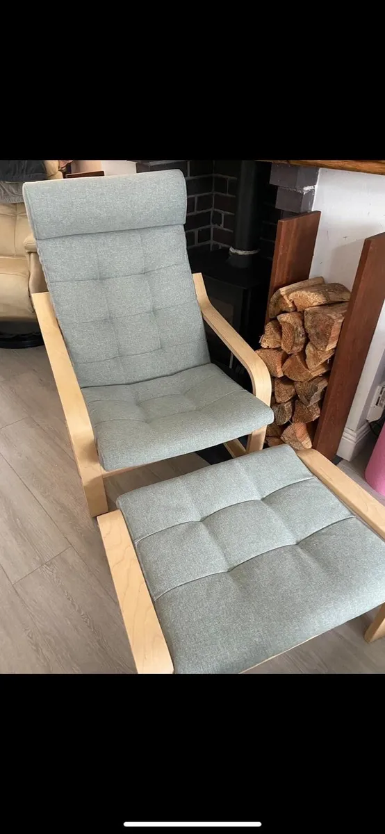 IKEA Arm Chair + Footstool - Image 2