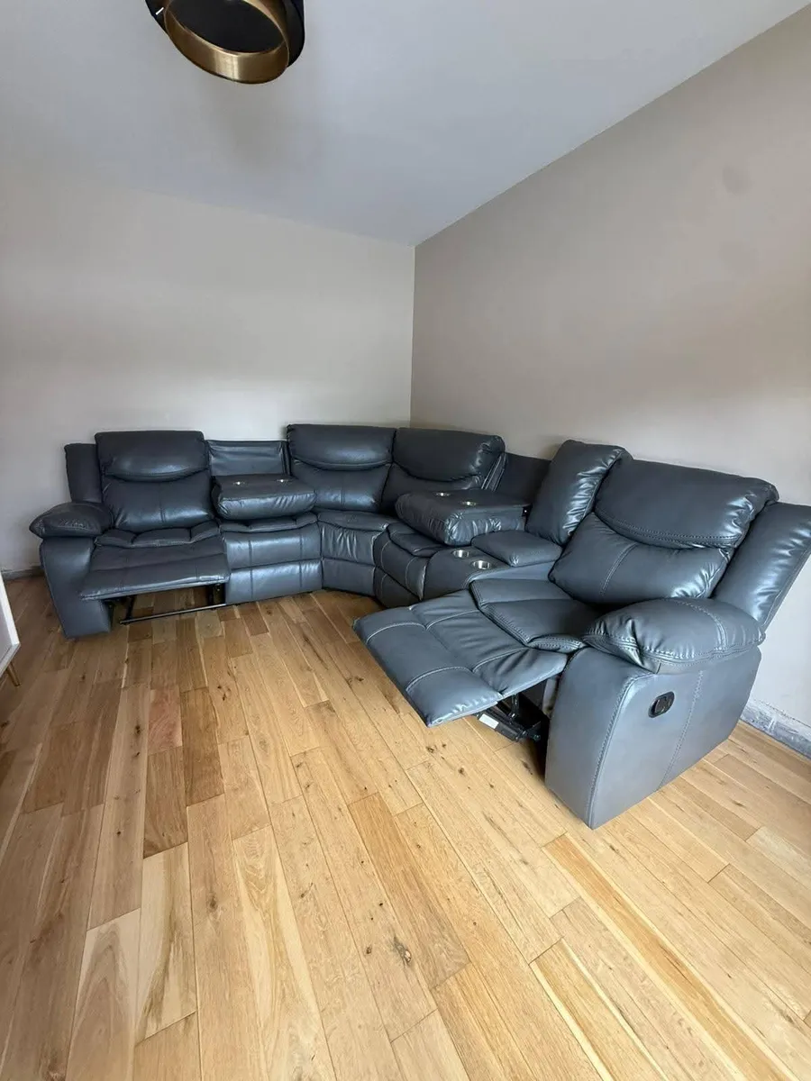 Valerie Corner Leather Manual Recliner Sofa - Image 3