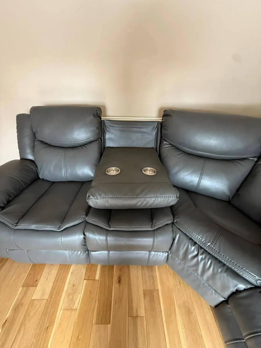 Valerie Corner Leather Manual Recliner Sofa - Image 4