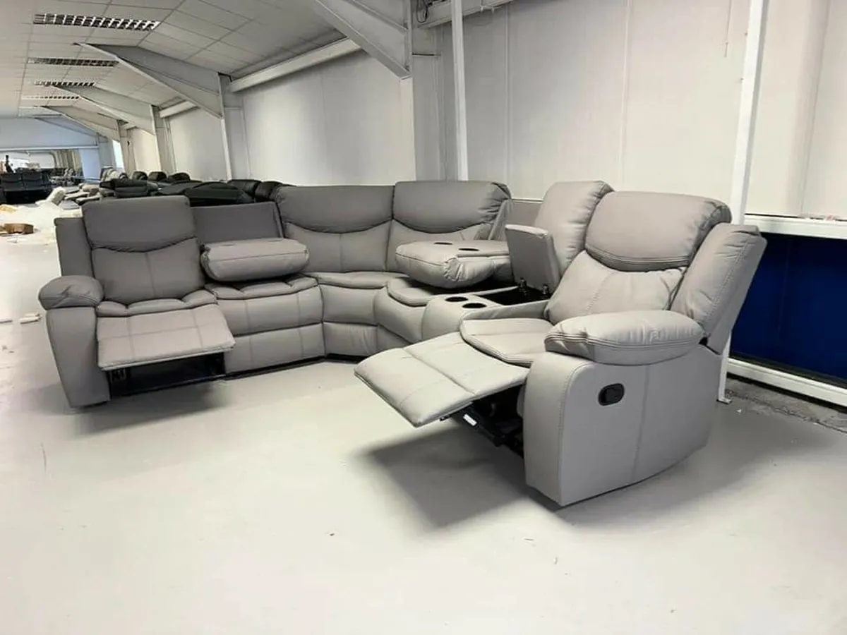Valerie Corner Leather Manual Recliner Sofa - Image 2