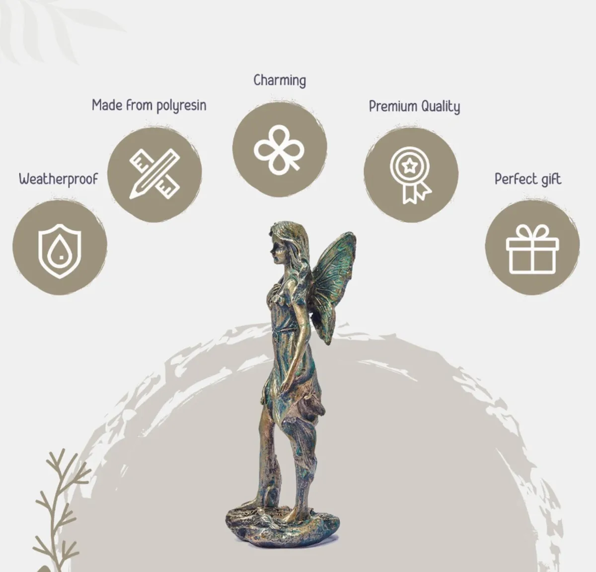 Bronze Effect Angel Statue Garden Ornament NEW - Image 3