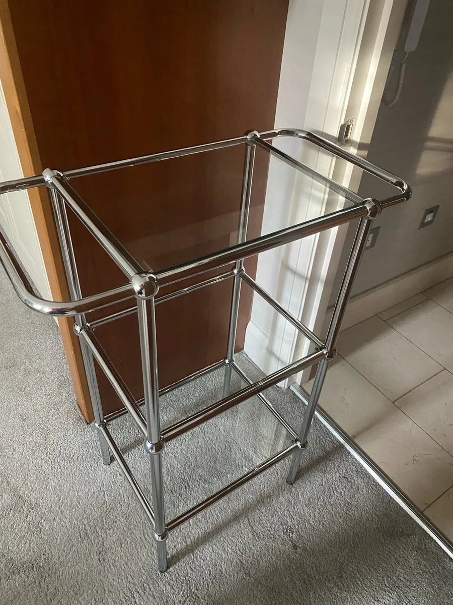 Chrome & Glass stand - Image 1