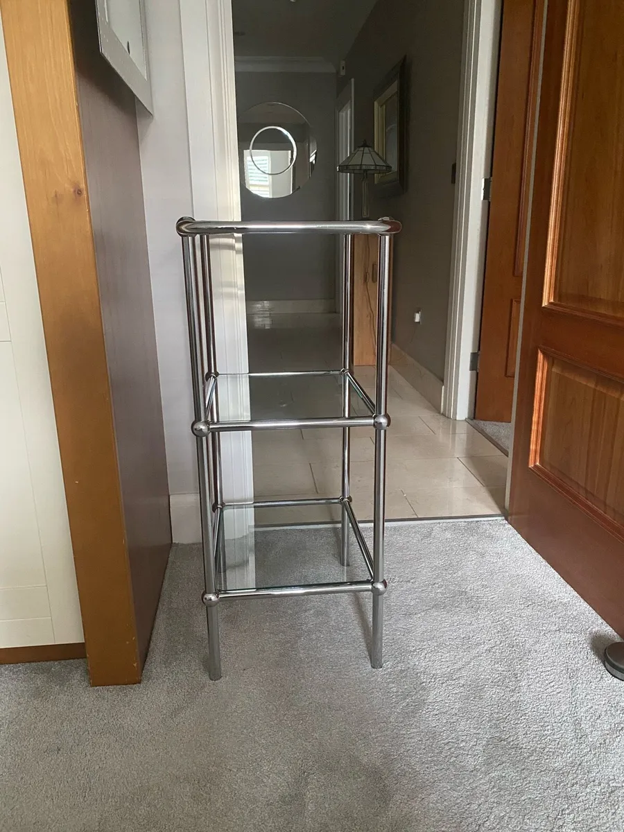 Chrome & Glass stand - Image 2