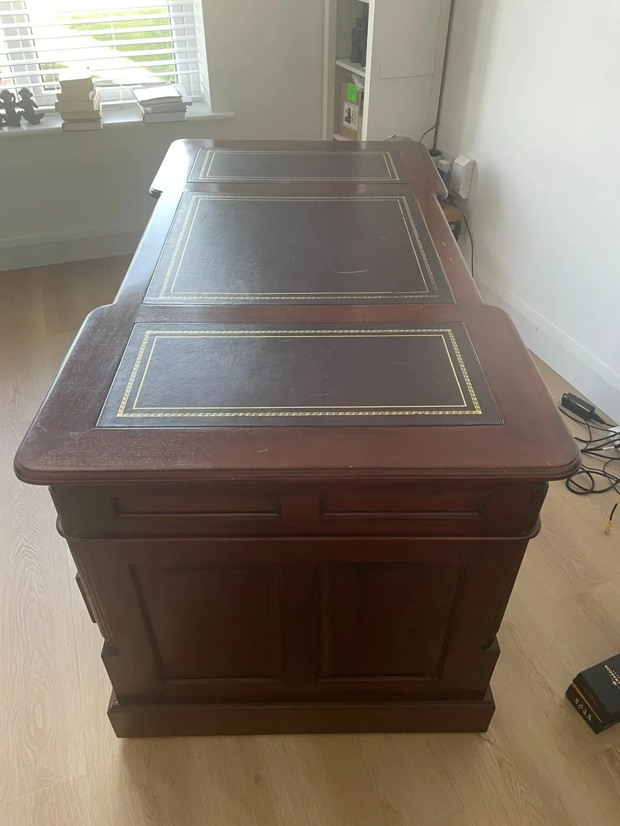 Solid Mahogany Partners Desk - Image 3