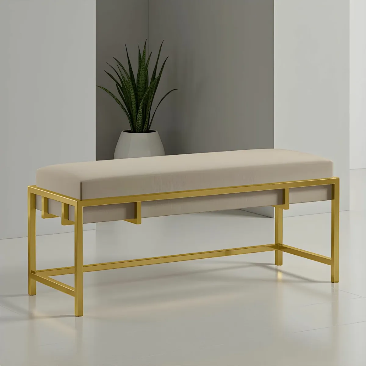 Lexi Modern Glam Upholstered Bench - Image 2