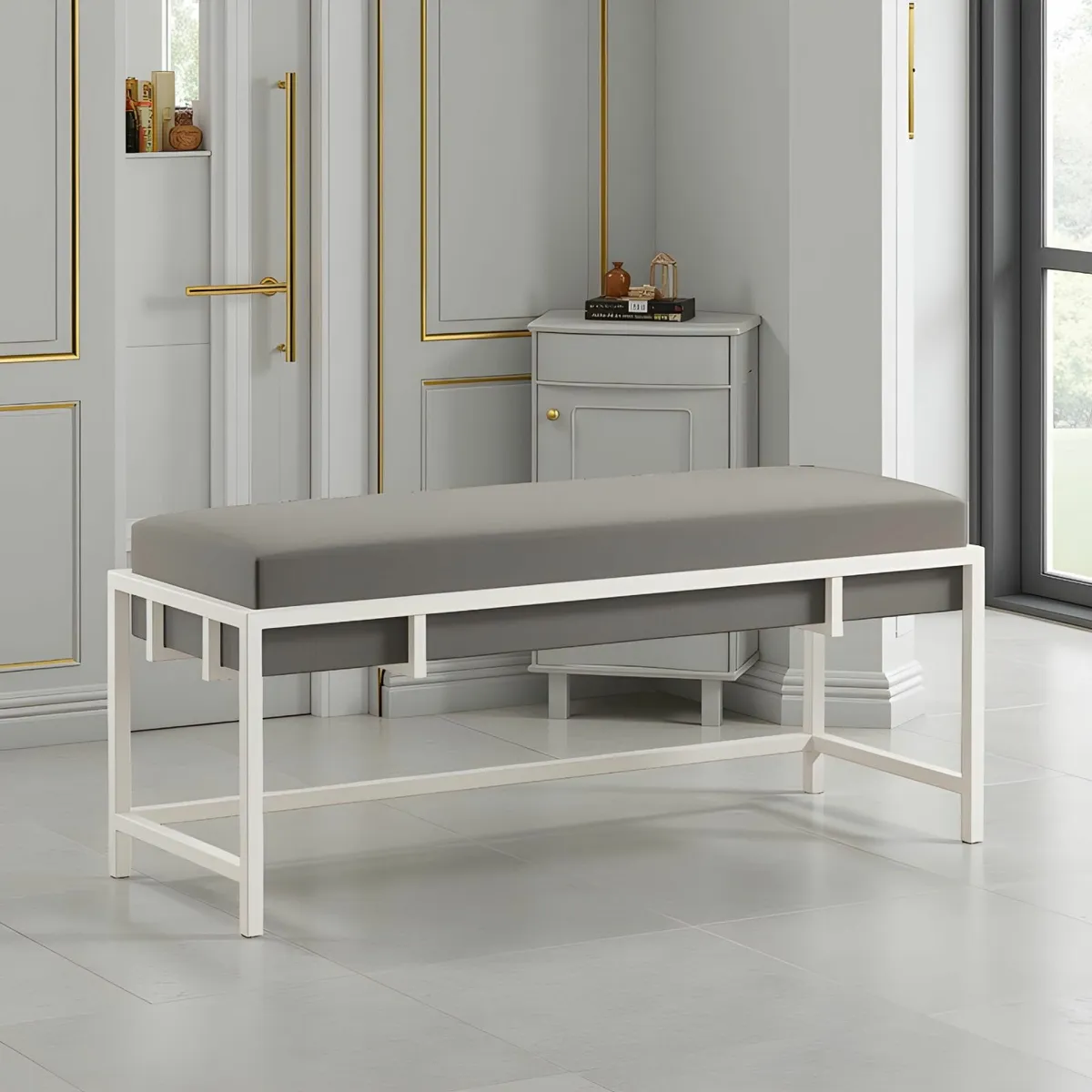Lexi Modern Glam Upholstered Bench - Image 3