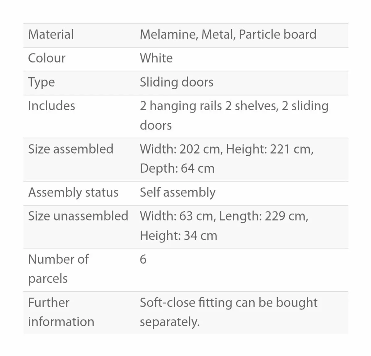 White Sliding Door Wardrobe - Image 2