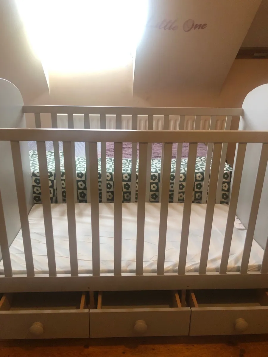 IKEA Solid Beech Cot Bed - Image 2