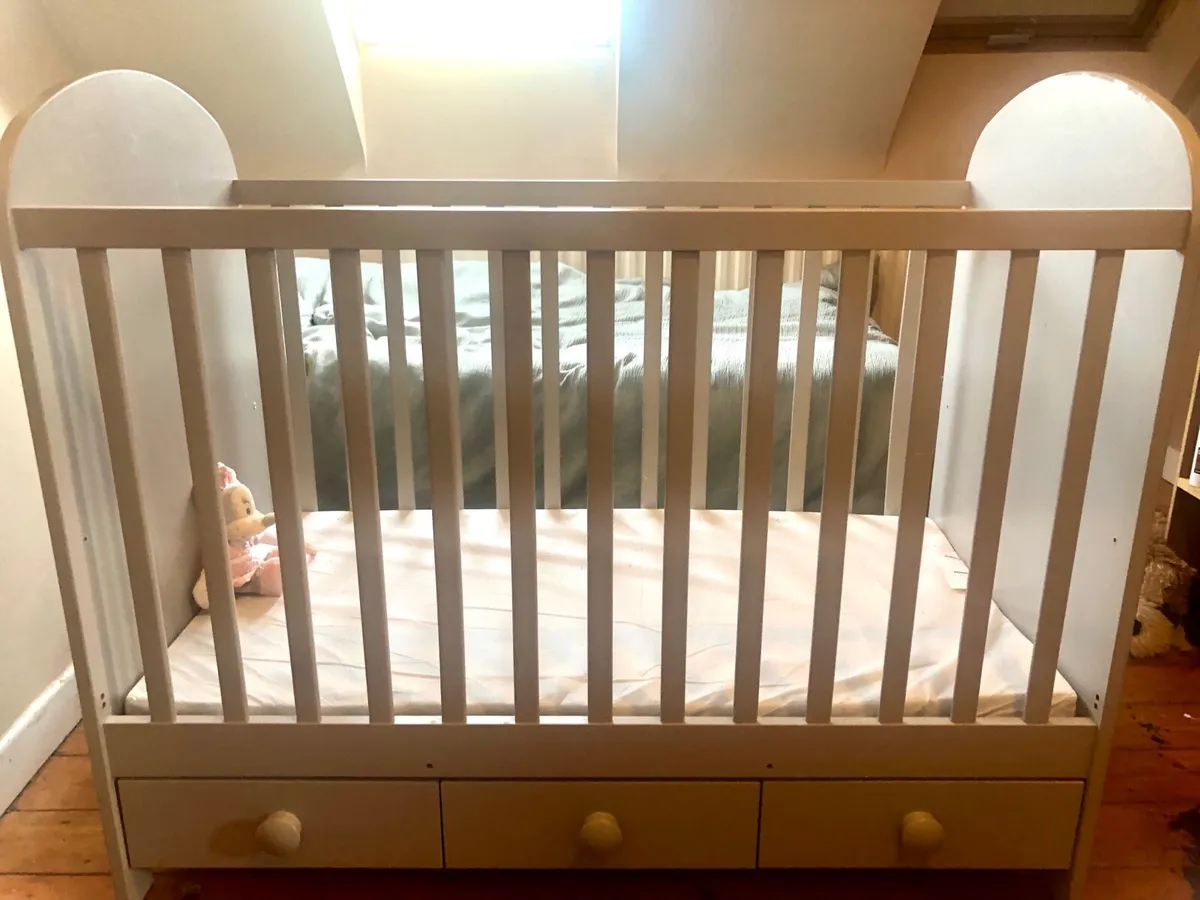 IKEA Solid Beech Cot Bed - Image 3