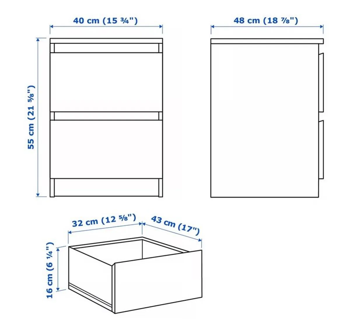 IKEA Malm Bedside Locker - Image 2