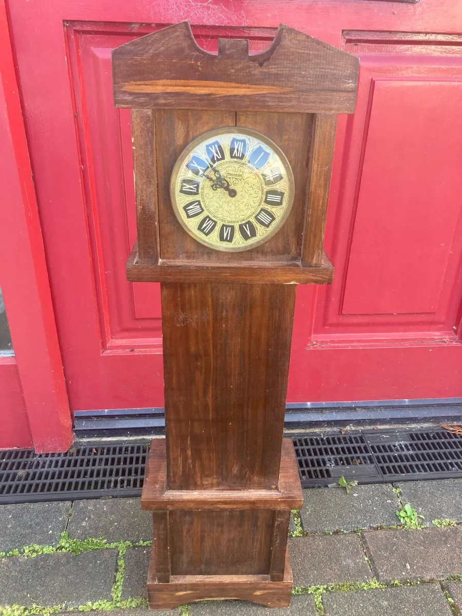 1950s western Germany miniature grandfather clock
